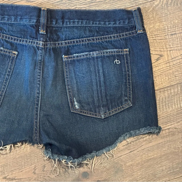 Rag & Bone Cut Off Jean Shorts Size 28 Doris Distressed Fray Hem Denim Jorts - Picture 8 of 16